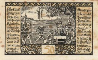 Német Birodalom / Weimari Köztársaság / Rieder 1921. 50Pf(7x) 7klf db, teljes sor T:I