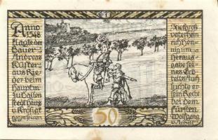 Német Birodalom / Weimari Köztársaság / Rieder 1921. 50Pf(7x) 7klf db, teljes sor T:I