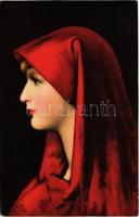 1917 Fabiola / Stengel art postcard s: Jean Jacques Henner (EK)