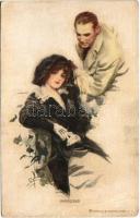 1914 Undecided / Lady art postcard. Reinthal &amp; Newman Water Color Series No. 389. s: Harrison Fisher (EB)