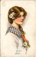 1914 My Ideal / Lady art postcard s: Harrison (kopott sarkak / worn corners)