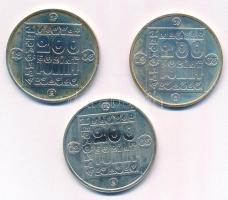 1985. 200Ft Ag (3xklf, kapszulában) "Természetvédelem - Mocsári Teknős, Vadmacska, Vidra" ...