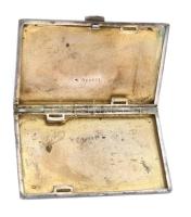 Ezüst (Ag) cigaretta tárca, jelzett, 5,5x8cm, nettó: 67g