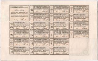 Budapest 1921. "Ó-Buda-Ujlaki Takarékpénztár Részvénytársaság" 5 részvénye egyenként 200K-...