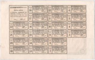 Budapest 1921. "Ó-Buda-Ujlaki Takarékpénztár Részvénytársaság" 5 részvénye egyenként 200K-...