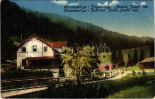 Körmöcbánya, Kremnitz, Kremnica; Zólyomvölgy, Ferenc József nyaraló. Kniep Róbert kiadása / Zohlertal, Franz Josefs Villa / valley, villa (EK)