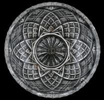 Kristály kínáló tál hibátlan d: 20 cm