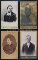 cca 1880-1910 össz. 10 db vizitkártya méretű portré, egy kivételével mind klf. magyarország műteremb...