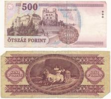 1984. 100Ft + 1998-2007. 200Ft (3xklf) + 1998. 500Ft T:III,III- folt, az egyiken kis szakadások