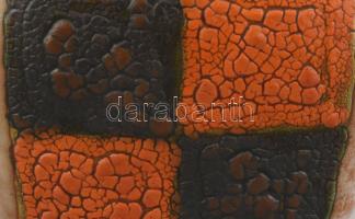 Várdeák Ildikó: Kerámia váza, jelzett, hibátlan, m: 11 cm