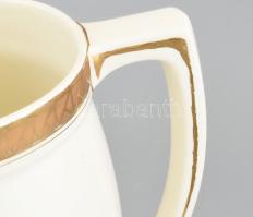 Belga mosdó kancsó, kopásokkal, jelzett, m: 29 cm