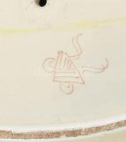 Angol szószos tál, jelzett, kopásokkal, fajansz, m: 17 cm