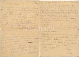 6 db magyar második világháborús zsidó KMSZ (közérdekű munkaszolgálatos) tábori posta a 208/21/3. kr...