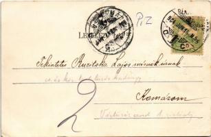 1904 Békéscsaba, Békés-Csaba; Kossuth tér, motor, városi vasút. Corvina könyvnyomda kiadása (EB)