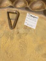 Indiai kalapált réz tálca, falra akasztható, jelzett, d: 50 cm