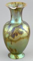 Zsolnay labrador mázas váza, jelzett, 1920 körül, sérült, m: 26,5 cm