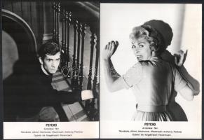 cca 1960 Alfred Hitchcock ,,Psycho" című amerikai filmjének jelenetei és szereplői, 13 db vinta...