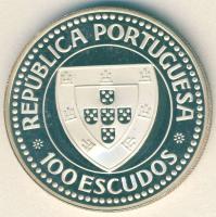 Portugália 1987. 100Esc Ag "Cabo Bojador-hajó" T:PP