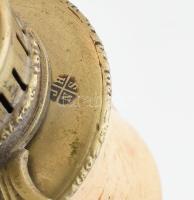 Antik tajtékpipa, fa szárral, jelzett (JHNS) alpakka szerelékkel. Korának megfelelő állapotban, h: 3...