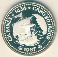 Portugália 1987. 100Esc Ag "Cabo Bojador-hajó" T:PP