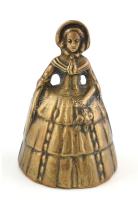 Holland, figurális bronz csengő, gyönyörű hanggal, m: 12 cm