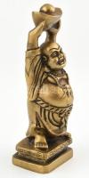 Jelzés nélkül: Szerencse hozó Buddha. Bronz, m: 16,5 cm