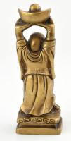 Jelzés nélkül: Szerencse hozó Buddha. Bronz, m: 16,5 cm