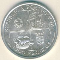 Portugália 1998. 1000Esc Ag "I. Mánuel király, hajók" T:BU
