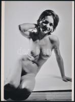 cca 1979 Adottságok, szolidan erotikus felvétel, 1 db mai nagyítás, 24x17,7 cm