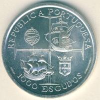 Portugália 1998. 1000Esc Ag "I. Mánuel király, hajók" T:BU