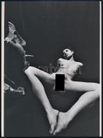cca 1974 A kőszobor legszebb napja, szolidan erotikus felvétel, 1 db mai nagyítás, 24x17,7 cm