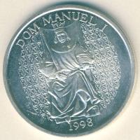 Portugália 1998. 1000Esc Ag "I. Mánuel király, hajók" T:BU