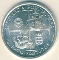 Portugália 1998. 1000Esc Ag "I. Mánuel király, hajók" T:BU