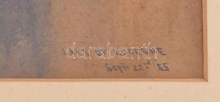 A Luzerni tó. Akvarell, papír, jelzés nélkül. paszpartuban. XIX. sz. közepe. 36x22 cm