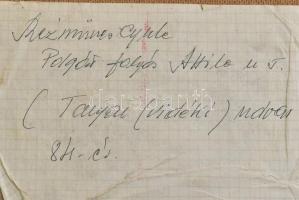 Rézműves Gyula (1943-), naiv roma festő: Tanya (vidéki udvar), 1984. Olaj, farost. Jelzett. Hátoldal...