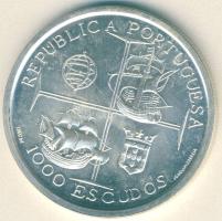 Portugália 1998. 1000Esc Ag "I. Mánuel király, hajók" T:BU