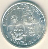 Portugália 1998. 1000Esc Ag "I. Mánuel király, hajók" T:BU