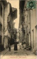 1910 Hondarribia, Fuenterrabia; Calle Pampinot / street view (tear)