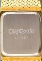 Oleg Cassini quartz karóra, aranyozott, működik, d: 25mm