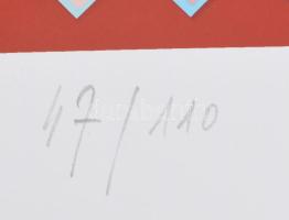 Vasarely Victor (1908-1997): Vega 3. Szitanyomat, papír, jelzett, számozott (47/110). Az 1985-ben a ...