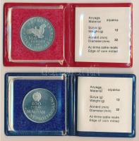 1983. 100Ft alpakka "Simon Bolivár" műbőrtokban, tanúsítvánnyal + 1983. 100Ft alpakka &quo...