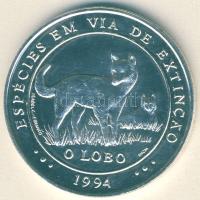 Portugália 1994. 1000Esc Ag "Veszélyeztetett állatvilág-szürke farkas" T:1 R!