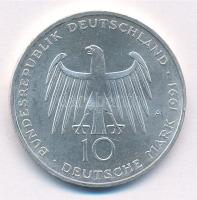 Németország 1991A 10M Ag "Német Egység - 200 éves a Brandenburgi Kapu" T:1- Germany 1991A ...