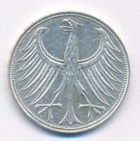 Német Szövetségi Köztársaság 1957G 5M Ag T:2,2- GFR 1957G 5 Mark Ag C:XF,VF Krause KM#112