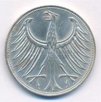 Német Szövetségi Köztársaság 1968D 5M Ag T:1-,2 patina GFR 1968D 5 Mark Ag C:AU,XF patina Krause KM#...