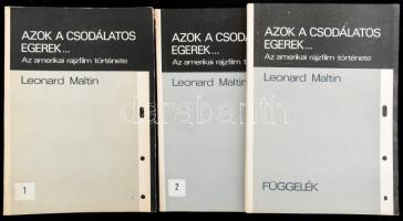 Leonard Maltin: Azok a csodálatos egerek... Az amerikai rajzfilm története. 1-3. köt. (Teljes!) Bp., 1985, Pannónia Filmstúdió. Kiadói papírkötés. Mindössze 300 példányban jelent meg!