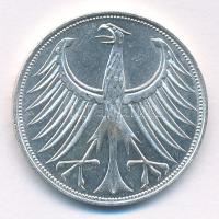 Német Szövetségi Köztársaság 1969D 5M Ag T:2 FRG 1969D 5 Mark Ag C:XF Krause KM#112.1