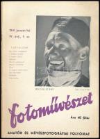 1941 Fotóművészet IV. évf. 1. sz., 1941. január. Számos fekete-fehér fotóval, hirdetésekkel, illuszt...