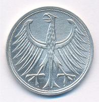 Német Szövetségi Köztársaság 1964F 5M Ag T:2 GFR 1964F 5 Mark Ag C:XF Krause KM#112