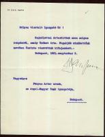 Dr. Bán Imre irodalomtudós, József Attila diáktársának aláírása levélen